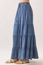 Load image into Gallery viewer, Josie Tencel Tiered Maxi Skirt
