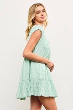 Load image into Gallery viewer, Lily SCOOP NECK SMOCKED CAP SLEEVE TIERED DRESS (2 Colors)
