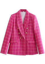 Load image into Gallery viewer, The Galentine Plaid Textured Blazer
