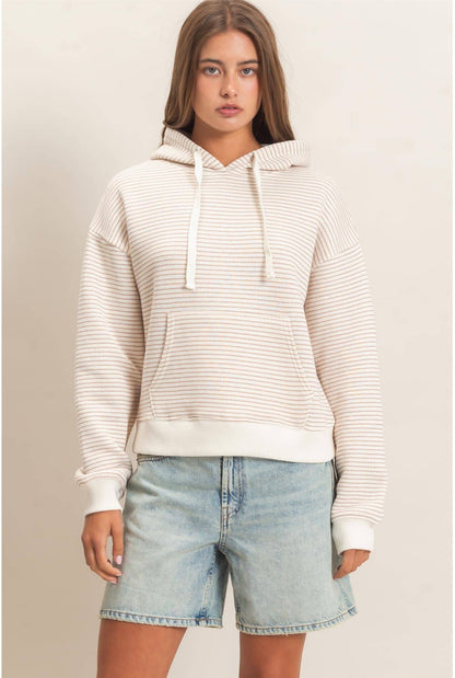 Striped French Terry Hoodie