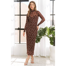 Load image into Gallery viewer, The Polka Dot Mesh Maxi Dress

