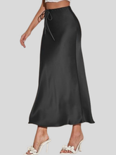 Load image into Gallery viewer, Audrey Satin Drawstring Skirt
