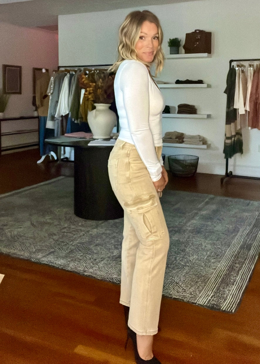 Alexia High Rise Relaxed Cargo Pant