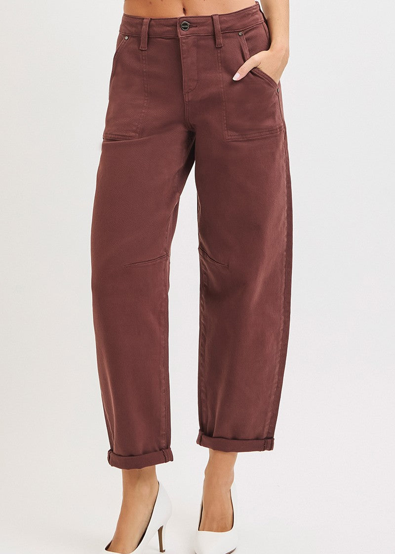 Cori High Rise Slim Barrel Pant
