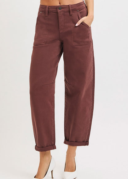 Cori High Rise Slim Barrel Pant