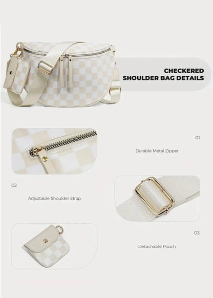 Boardwalk Checkered Crossbody Bag