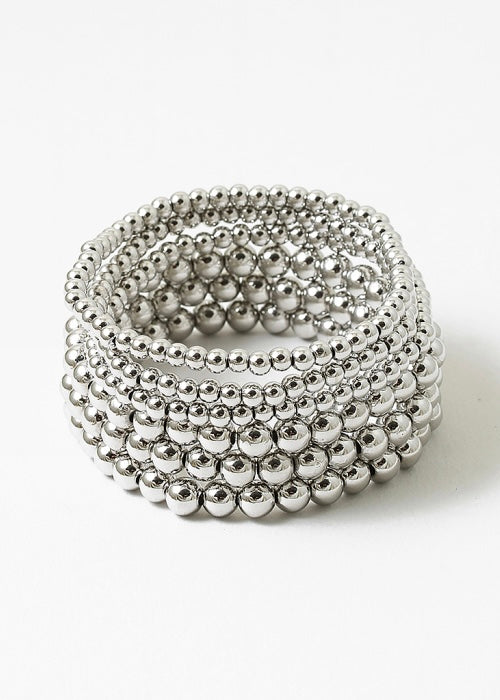Beaded Stretch Stacked Bracelets (2 Colors)