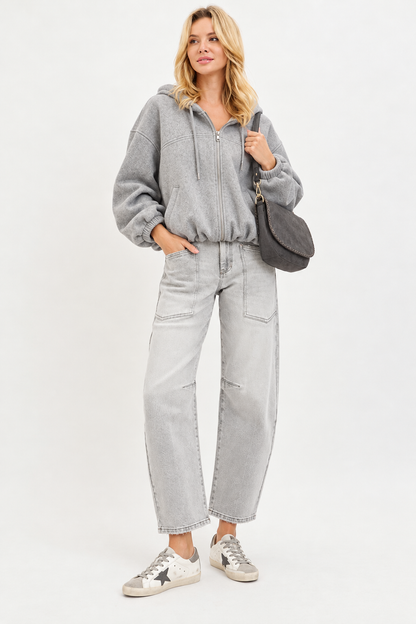 The Hayden Patch Pocket Barrel Jean