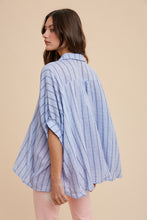 Load image into Gallery viewer, Gwen Oversized Striped Woven Button Down (3 Colors)
