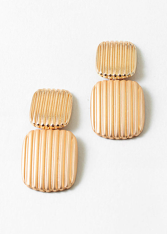The Marlowe Ribbed Drop Earrings