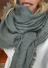 Load image into Gallery viewer, Mohair Square Blanket Scarf
