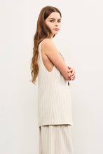 Load image into Gallery viewer, Striped Wide Leg Vest/Pant Set
