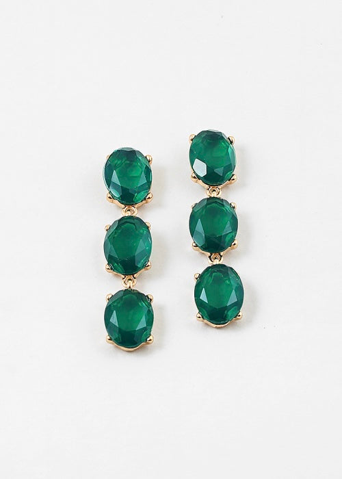 Emerald Tear Drop Earring