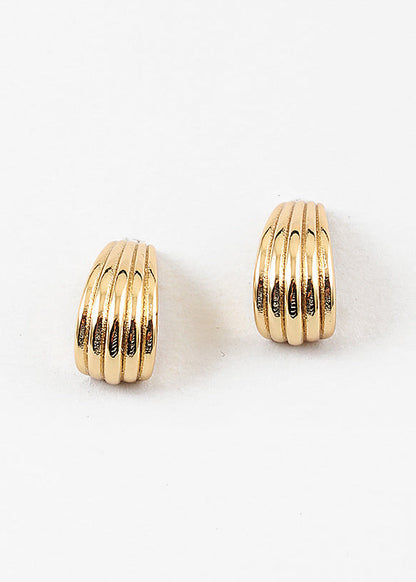 Luxe Ribbed Hoops