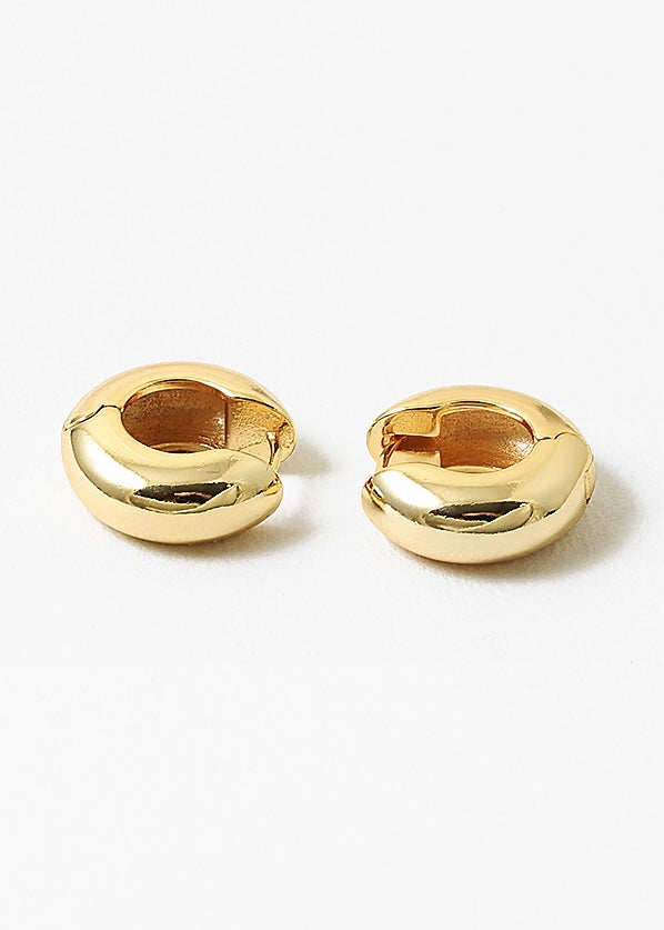 Gold Dipped Huggie Earring