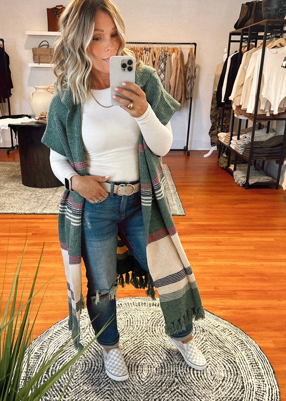 Joplin Stripe Knit Kimono