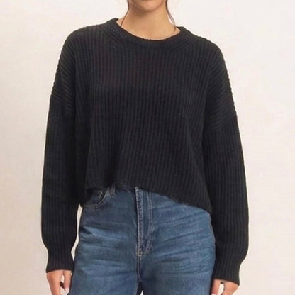 Becca Oversized Ribbed Cropped Sweater (2 Colors)