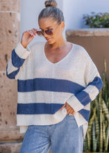 Load image into Gallery viewer, California Breeze Stripe Knit Sweater
