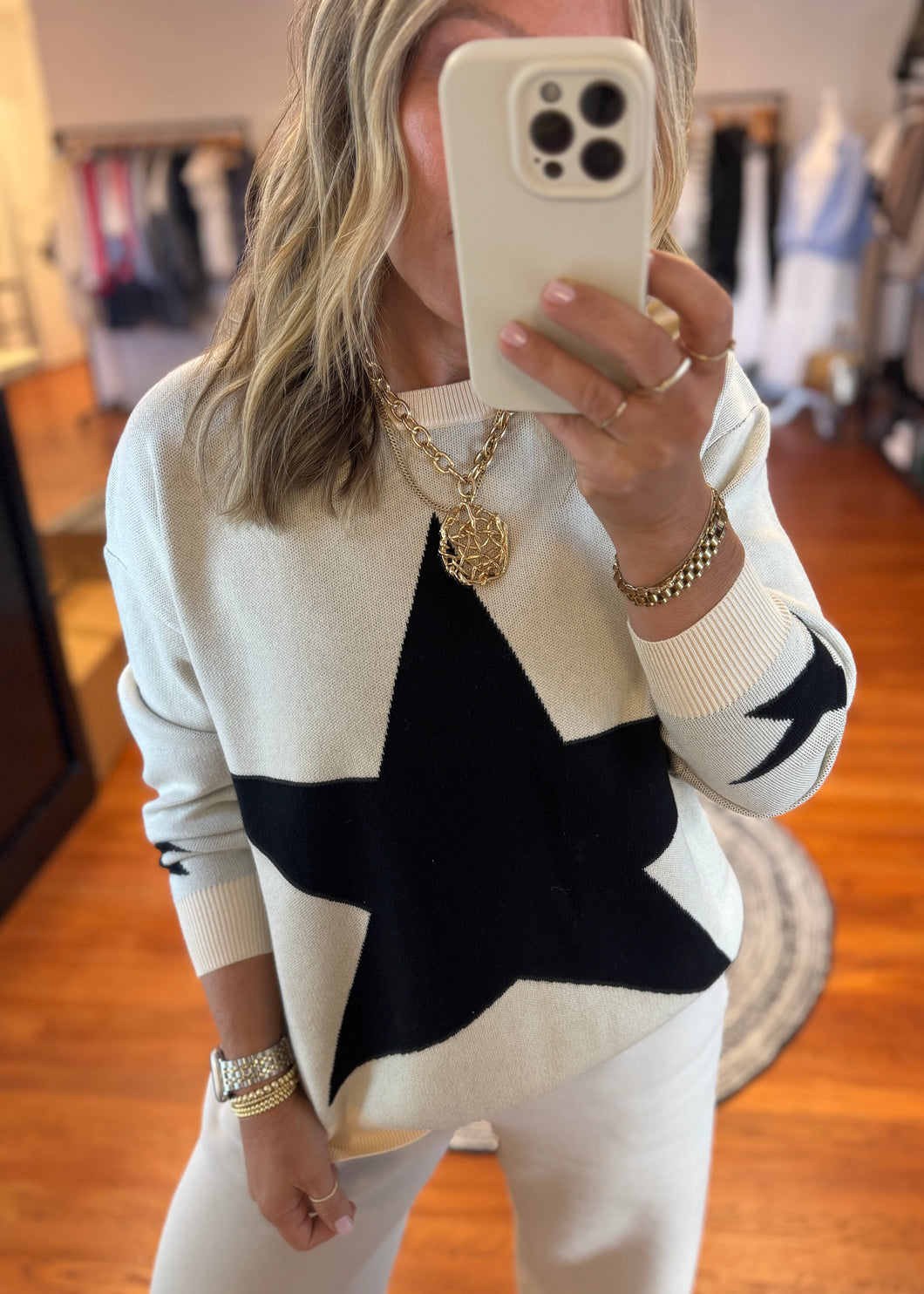Lucky Star Jacquard Sweater