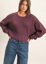 Load image into Gallery viewer, Becca Oversized Ribbed Cropped Sweater (2 Colors)
