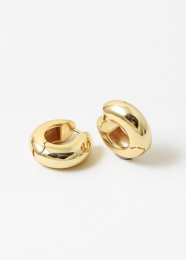 Gold Dipped Huggie Earring