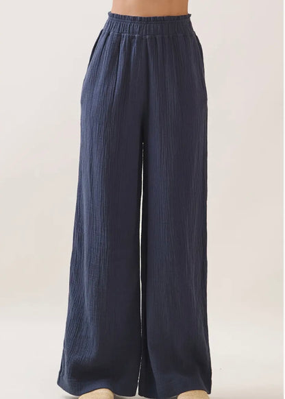 Ocean Beach Gauze Wide Leg Pant