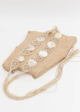 Load image into Gallery viewer, Seashell Macrame Tie Belt

