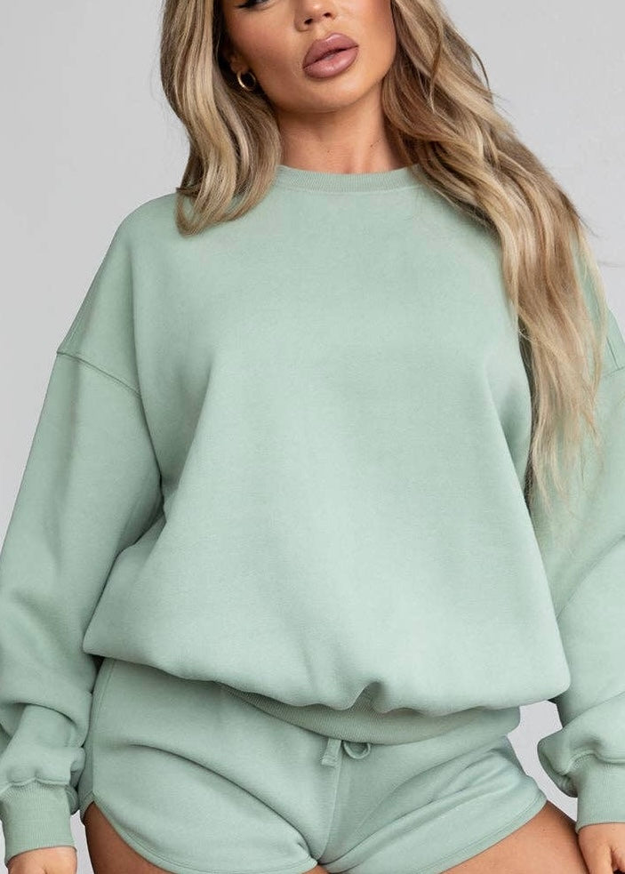 Essential Lounge Fleece Crew Neck Sweatshirt