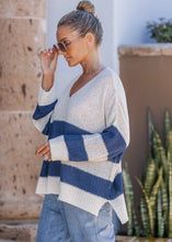Load image into Gallery viewer, California Breeze Stripe Knit Sweater

