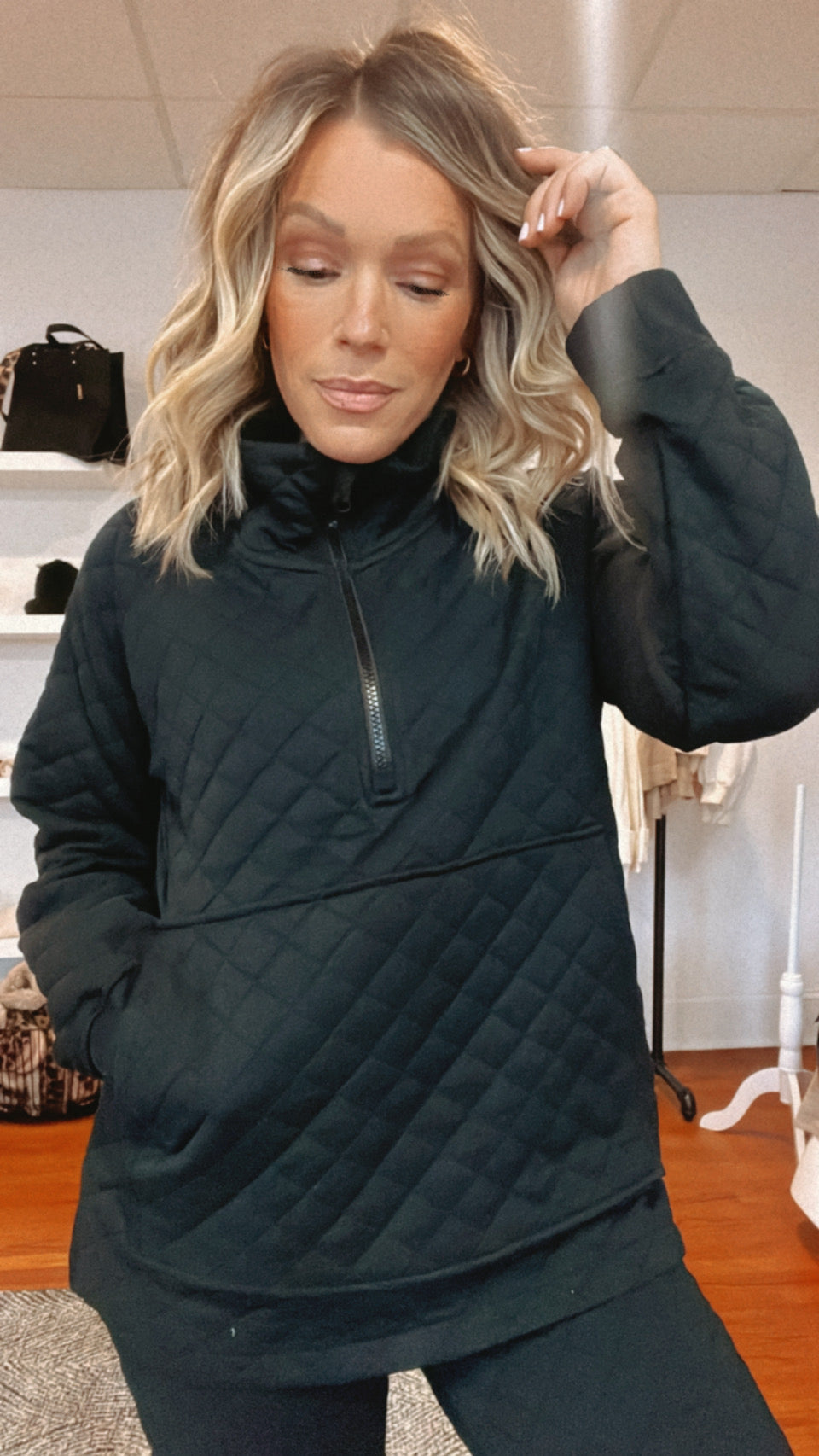 Donna Quilted Pullover
