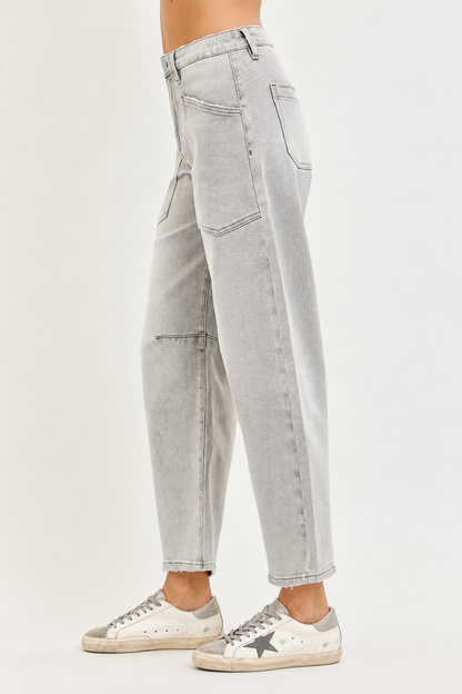 The Hayden Patch Pocket Barrel Jean