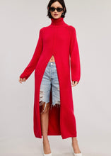 Load image into Gallery viewer, Make A Statement Tunic Sweater Dress With Front Slit (2 Colors)
