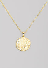 Load image into Gallery viewer, Gold Dipped Circle Coin Pendant Necklace
