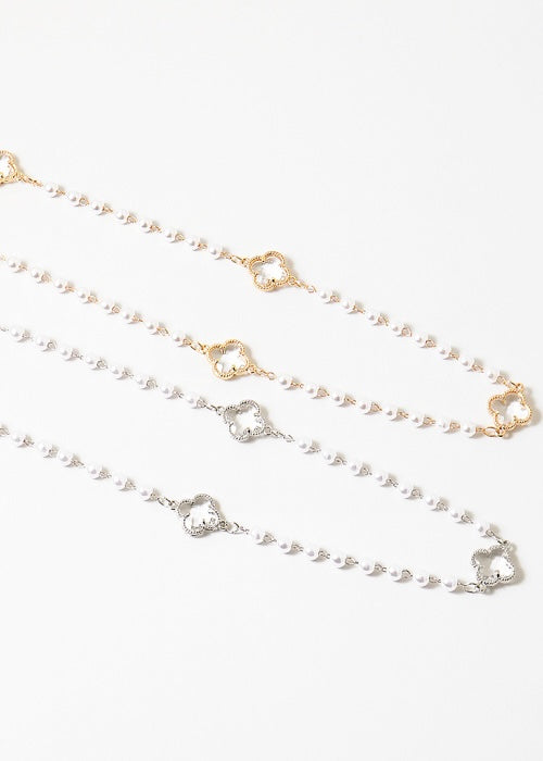 Clover Pearl Necklace