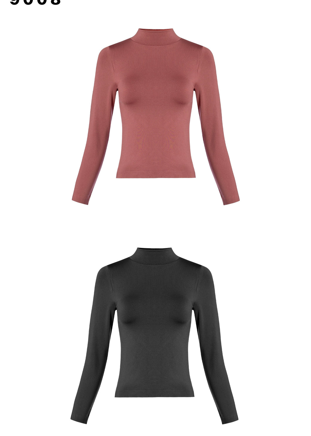 Everyday Mock Neck Long Sleeve Top (2 Colors)
