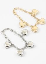 Load image into Gallery viewer, Puffy Heart Charm Bracelet
