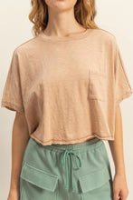 Load image into Gallery viewer, Sienna Crew Neck Boxy Crop Tee (3 Colors)
