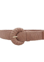 Load image into Gallery viewer, Wrapped Half Moon Straw Belt (3 Colors)
