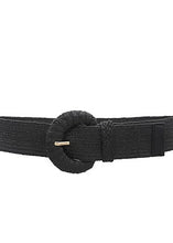 Load image into Gallery viewer, Wrapped Half Moon Straw Belt (3 Colors)
