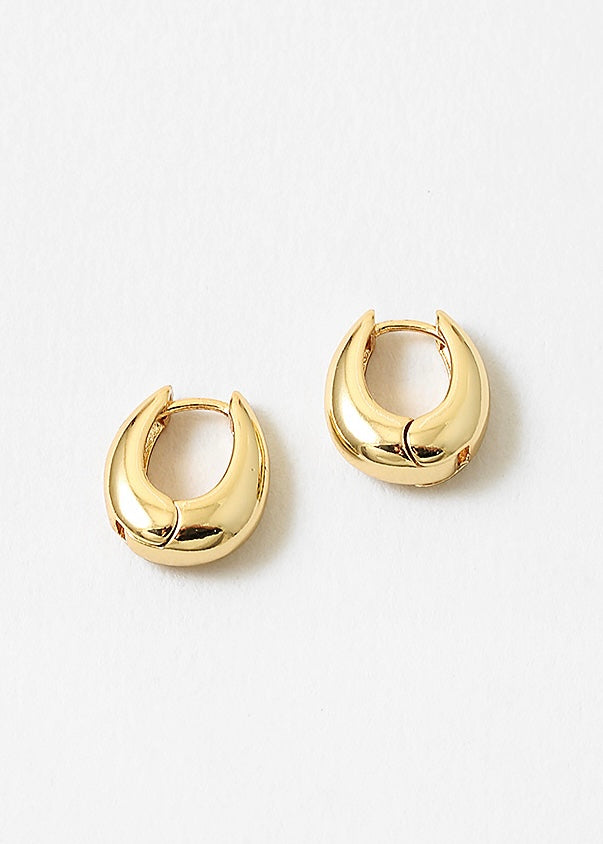 Gold Dipped Huggie Hoop