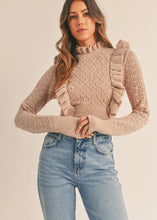 Load image into Gallery viewer, Camila Ruffle Detail Pearl Sweater
