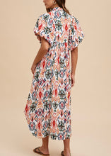 Load image into Gallery viewer, Morocco Puff Sleeve Midi Dress
