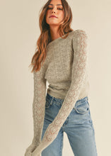 Load image into Gallery viewer, Pointelle Mock Neck Sweater (2 Colors)
