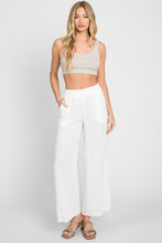 Load image into Gallery viewer, White Linen Wide Leg Pant
