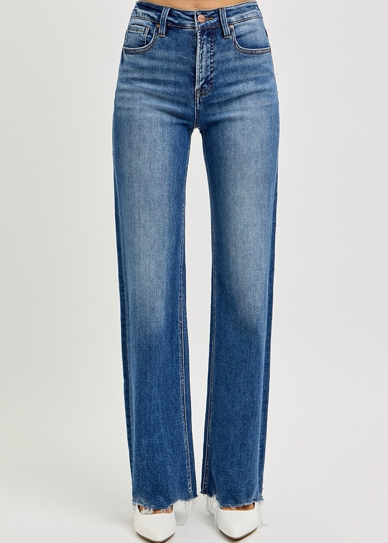 Sophie Tummy Control High Rise Wide Leg Jean (2 Colors)