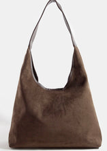 Load image into Gallery viewer, Faux Suede Hobo Bag
