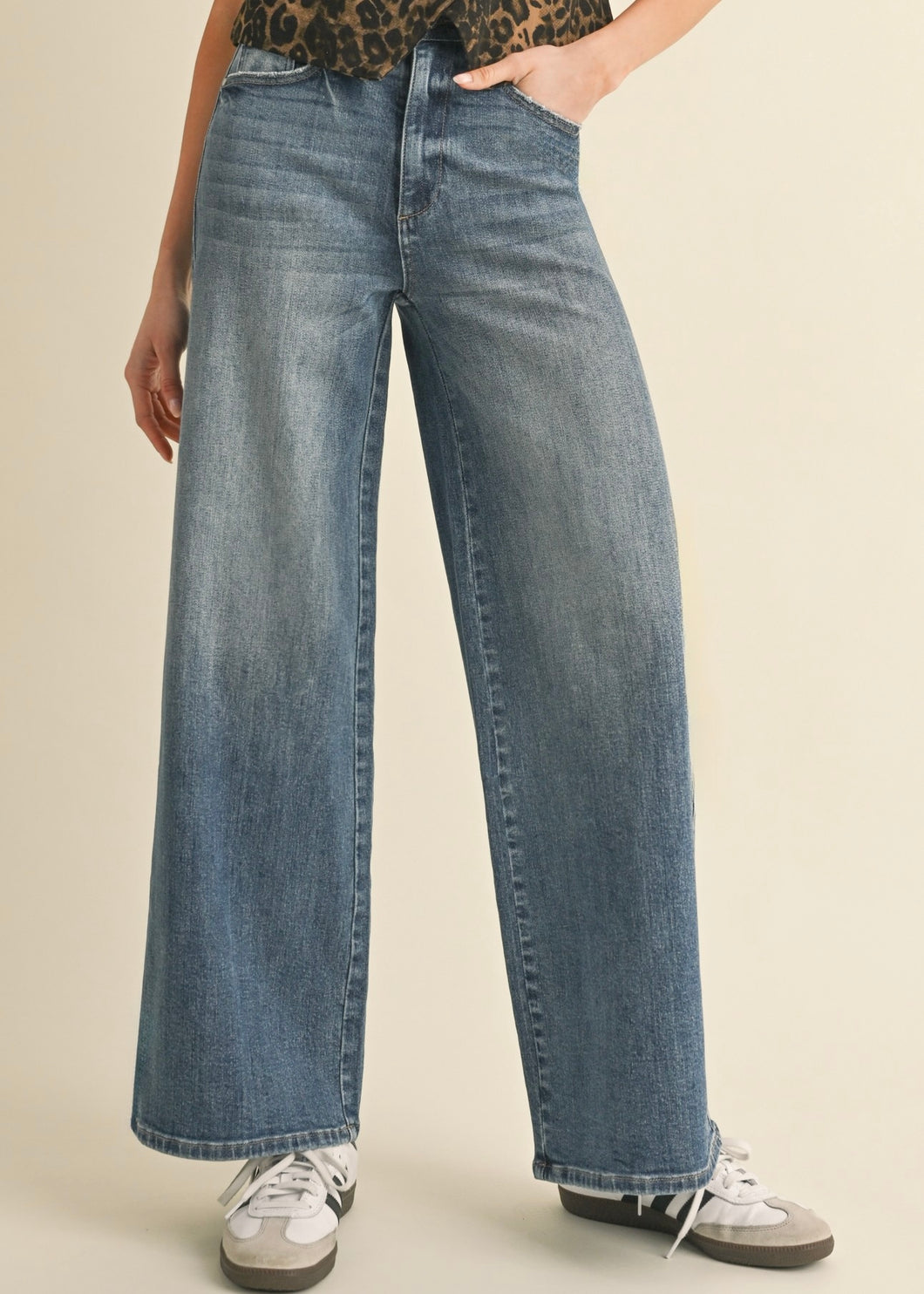 The Layne Comfort Stretch High Rise Wide Leg Jean