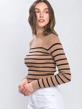 Load image into Gallery viewer, Lucky Stripe Ribbed Sweater (2 Colors)

