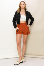 Load image into Gallery viewer, Drawstring Waist Crop Jacket (2 Colors)
