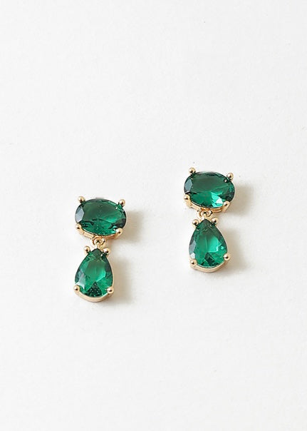 Emerald Tear Drop Earring